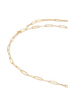 Oula Frame Necklace, 18k Yellow Gold with Topaz